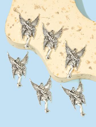 6入組/套鋅合金仙女DIY吊墜