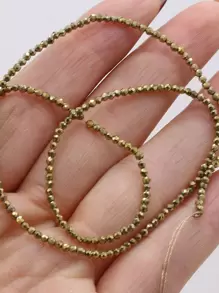 1 hebra Accesorio de joya DIY cuenta - Amarillo Oro - Ver 1