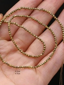 1 hebra Accesorio de joya DIY cuenta - Amarillo Oro - Ver 3