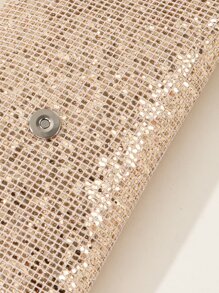 Glitter Snap Button Glasses Case Glasses Accessories For Women - Gold - View 4