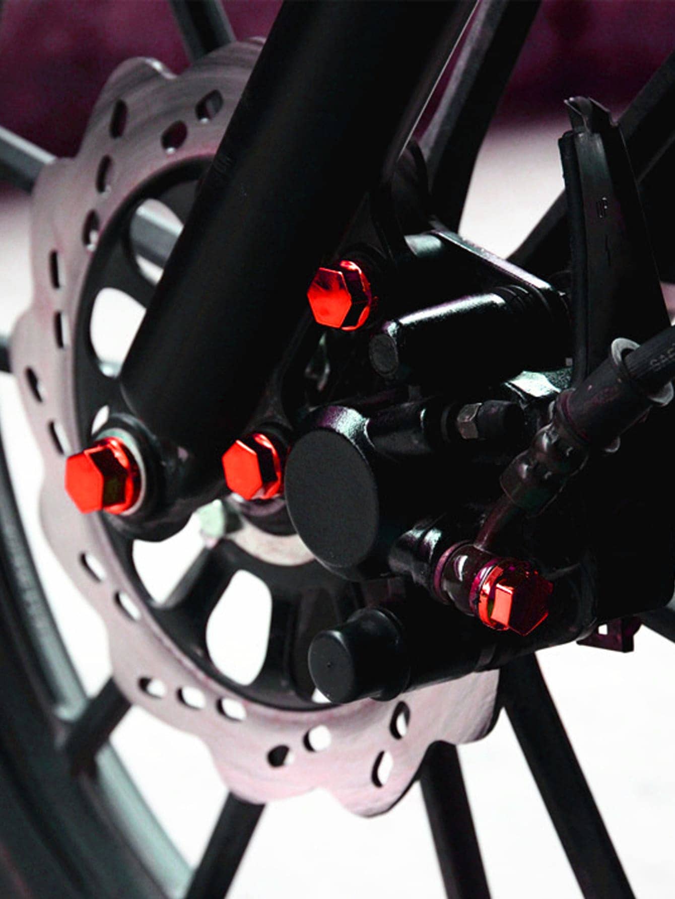 25pcs Motorcycle Bolt Cover - Red - View 1