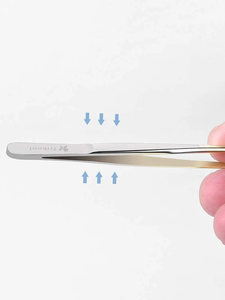 1 Stück professionelle Augenbrauen-Haar-Entfernungspinzette aus rostfreiem Stahl, geeignet für Augenbrauen-Haar mit Gesichtsbehaarung - für professionelle Präzision, Körperpflege, Make-up, günstig, Raumdekoration, Kosmetiktisch, Reise, Schlafzimmer, Make-up Accessoires, Pinzetten, günstig, Strumpfhalter, Make-up, Make-up Utensilien, günstige Sachen, Geschenke, Geschenke für Frauen, Weihnachtsgeschenke - Silber - Übersicht 3