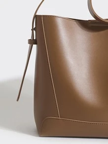 Bolso cubo minimalista - Marrón - Ver 7