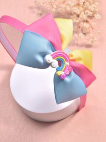 小女童彩虹和蝴蝶結裝飾髮箍 - 彩色 - 查看 6