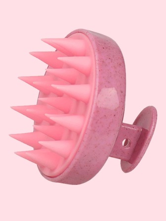 洗发按摩刷沐浴梳，1支装头皮护理梳，长而柔韧的硅胶梳齿，去屑梳/发梳，适用于所有发质，男女通用，头皮按摩器，头皮清洁器，干湿两用，洗发去角质，返校季，旅行度假必备，女士美发配件，梳子，解结梳，木梳