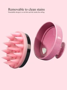 洗发按摩刷沐浴梳，1支装头皮护理梳，长而柔韧的硅胶梳齿，去屑梳/发梳，适用于所有发质，男女通用，头皮按摩器，头皮清洁器，干湿两用，洗发去角质，返校季，旅行度假必备，女士美发配件，梳子，解结梳，木梳