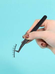 1 Miếng Lông mi Cái nhíp Thép không gỉ Cái nhíp Đối với Mở rộng lông mi Lông mi Công cụ - màu đen - Xem 2