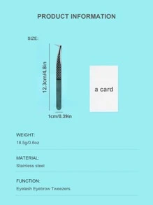 1 Miếng Lông mi Cái nhíp Thép không gỉ Cái nhíp Đối với Mở rộng lông mi Lông mi Công cụ - màu đen - Xem 4