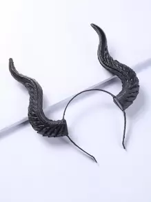 1PC Sừng Đen Trang Trí Trang Phục Băng Đô Cho BÊN - màu đen - Xem 1