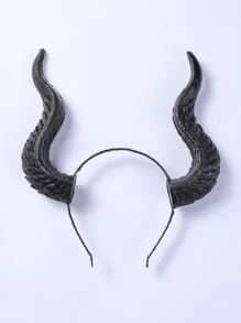 1PC Sừng Đen Trang Trí Trang Phục Băng Đô Cho BÊN - màu đen - Xem 2
