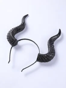 1PC Sừng Đen Trang Trí Trang Phục Băng Đô Cho BÊN - màu đen - Xem 3
