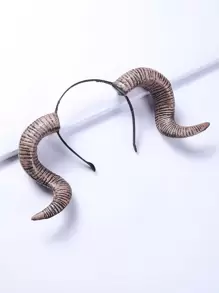 1入組萬聖節派對節日舞會cos紅色山羊角頭箍 - 彩色 - 查看 1