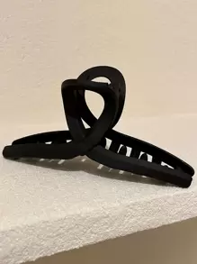 1 Stück einfacher und eleganter Stil Haarkrallen für den Alltag, lässige Sommerkrallen-Clips, Haarclips, Haarklammern, Haarspangen, Haarfänger-Clips, Schulsachen, College Herbst Winter Haarzubehör für Frauen für Urlaubsoutfits - Schwarz - Übersicht 3