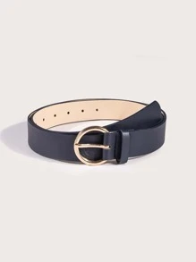 Round Buckle Belt Summer, School Fall, Autumn, Halloween - Navy Blue - View 1