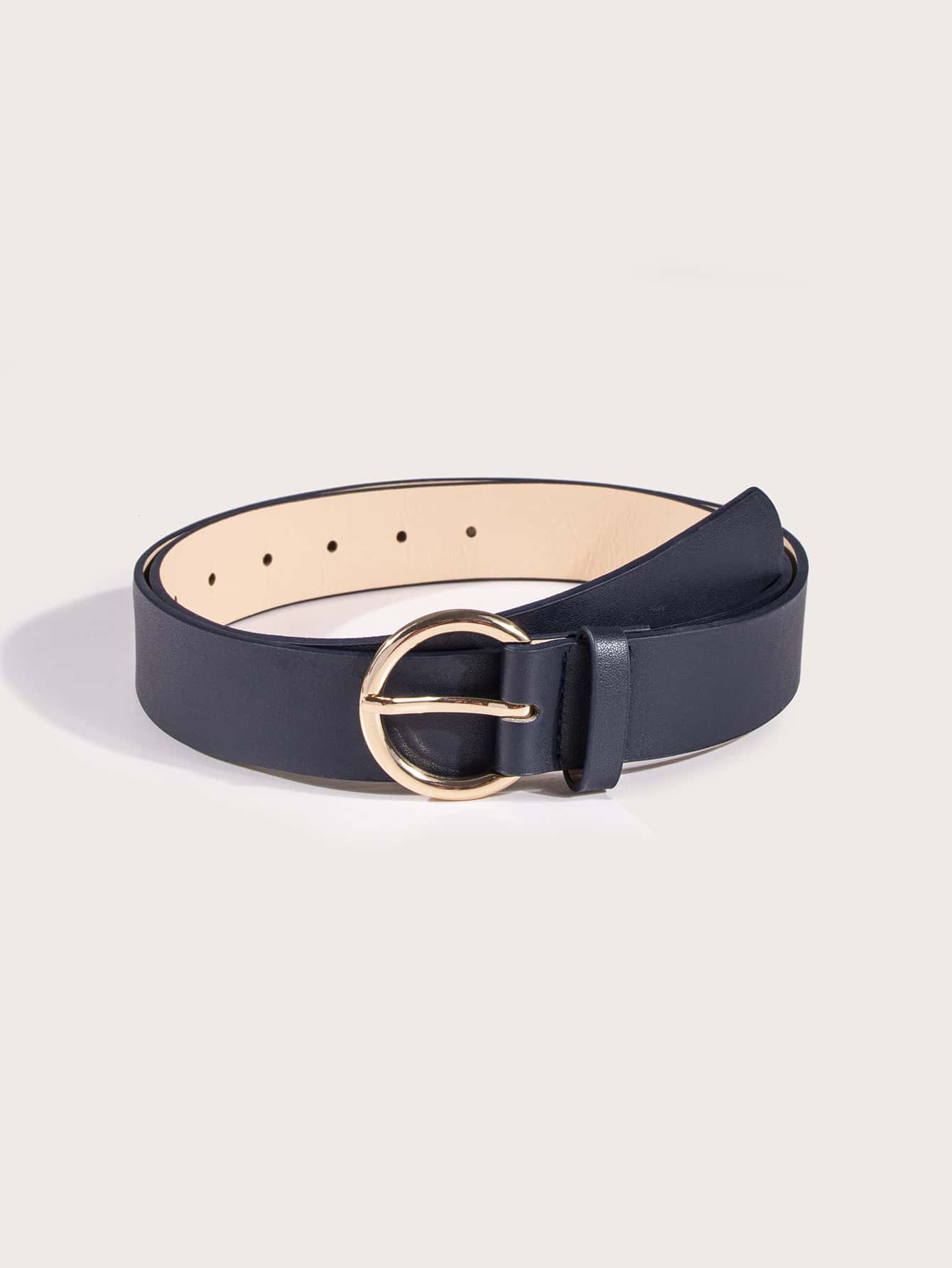 Round Buckle Belt Summer, School Fall, Autumn, Halloween - Navy Blue - View 1