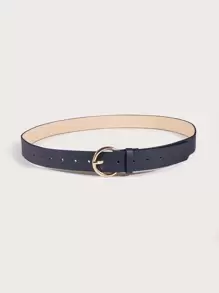Round Buckle Belt Summer, School Fall, Autumn, Halloween - Navy Blue - View 2