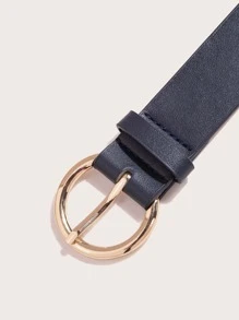 Round Buckle Belt Summer, School Fall, Autumn, Halloween - Navy Blue - View 4