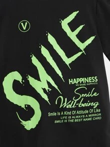 Boys Slogan Graphic Tee - Black - View 4