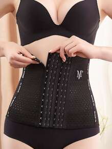 Sports Outdoor 1pc Letter Graphic Sports Waist Belt Shapewear Waist Trainer Corset - Black - View 1
