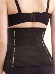 Sports Outdoor 1pc Letter Graphic Sports Waist Belt Shapewear Waist Trainer Corset - Black - View 2