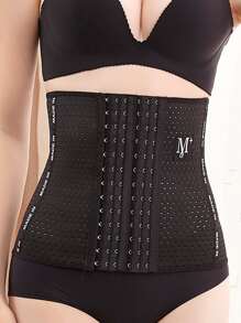 Sports Outdoor 1pc Letter Graphic Sports Waist Belt Shapewear Waist Trainer Corset - Black - View 5