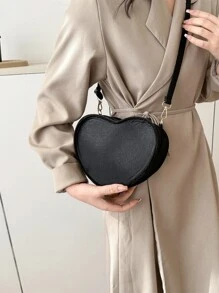 Borsa divertente mini con design cuore - nero - Visualizzare 8