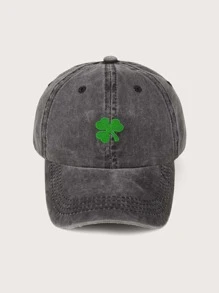 1pc Embroidered Sun Four Seasons Outdoor Baseball Cap, Vintage Washed Neutral Trucker Cap, Breathable Adjustable Golf Sun Hat For Women Men, Y2K Couple Sun Hat - Black - View 1