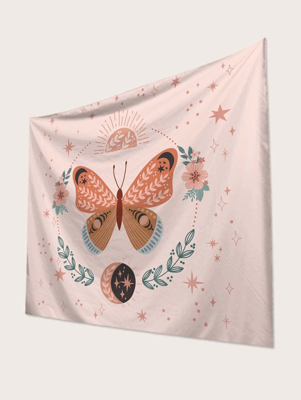 1pc Butterfly Pattern Tapestry, Fabric Tapestries Poster Wall Hanging