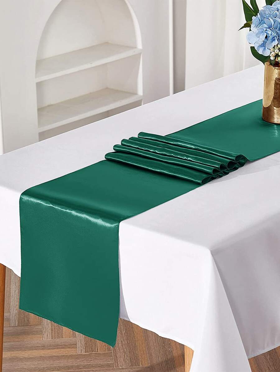 1 cái Á hậu bàn màu xanh lá cây, Á hậu bàn bếp polyester tối giản cho bàn ăn - màu xanh lá - Xem 1