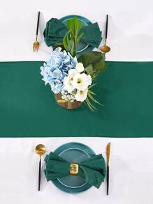 1 cái Á hậu bàn màu xanh lá cây, Á hậu bàn bếp polyester tối giản cho bàn ăn - màu xanh lá - Xem 3