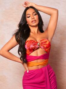 SHEIN SXY Áo nữ Cắt ra Đồ họa Giải trí - Nhiều màu - Xem 6
