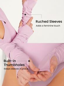 GLOWMODE FeatherFit™ Crop Shrug Top - Baby Pink - View 5