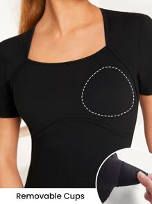 GLOWMODE Featherfit™ 主題芭蕾舞者雙層連體衣 - 黑色 - 查看 5