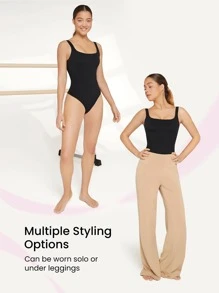 GLOWMODE FeatherFit™ Square Neck Bodysuit - Black - View 9