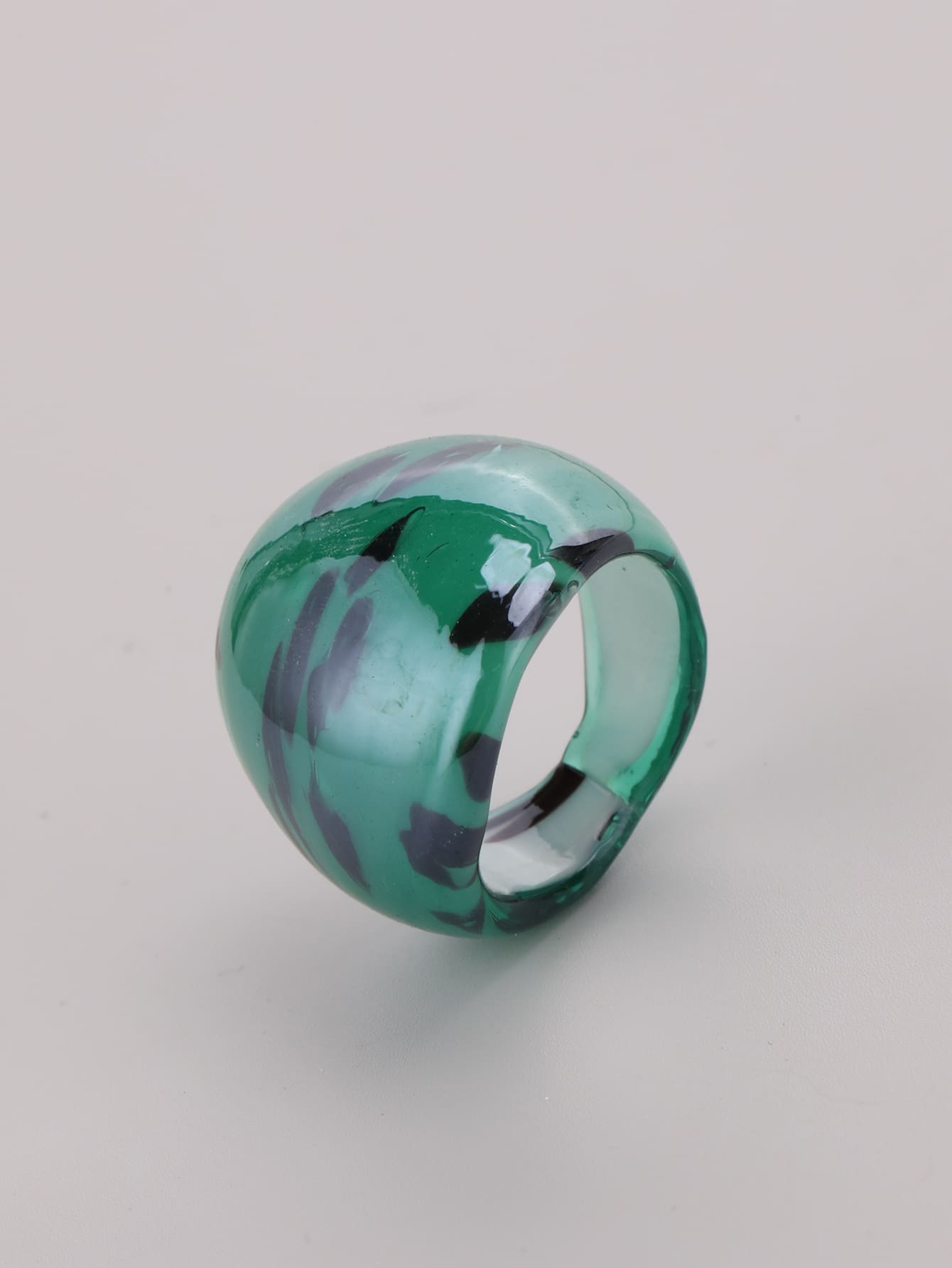 圖案玻璃戒指 - 彩色 - 查看 1