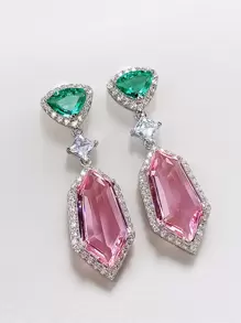 Bông tai lủng lẳng - Hồng - Xem 5