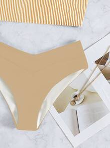 Bộ Bikini Đi Biển Mùa Hè Sọc Dọc - Màu Khaki - Xem 3