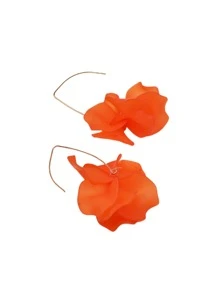 Petal Drop Earrings - Orange - View 2