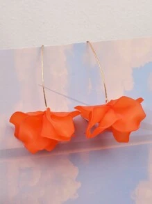 Petal Drop Earrings - Orange - View 4