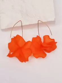 Petal Drop Earrings - Orange - View 7