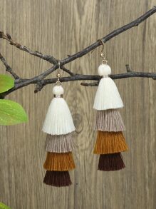 Tassel Drop Earrings - Multicolor - View 5