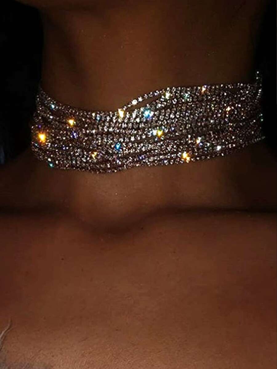 水鑽裝飾多層頸鏈