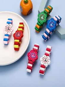 Chicas 6 piezas/set Pulsera con diseño de reloj - Multicolor - Ver 1