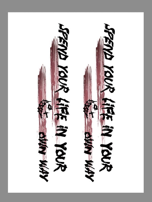 Tattoo Sticker,1 Sheet Slogan Graphic Temporary Tattoos For Women,Tattoo Stickers Adults,Realistic Tattoo Slogan,For Women and Girls