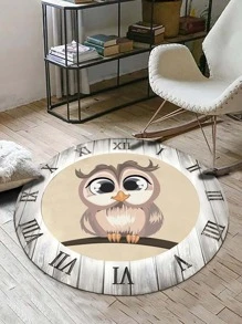 1 Phim Hoạt Hình Con Cú Hoa Văn Thảm Sáng Tạo Vải Tròn Họa Tiết Trừu Tượng Hoa Văn Sàn, Cho Gia Đình Phòng Khách Phòng Ngủ - Nhiều màu - Xem 1