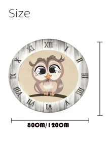 1 Phim Hoạt Hình Con Cú Hoa Văn Thảm Sáng Tạo Vải Tròn Họa Tiết Trừu Tượng Hoa Văn Sàn, Cho Gia Đình Phòng Khách Phòng Ngủ - Nhiều màu - Xem 4