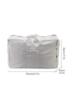 TINYAT Túi du lịch sức chứa lớn Túi hành lý chống nước và chống mài mòn Túi xách Túi xách Túi xách tay Túi tập thể dục Túi cuối tuần để đi du lịch Đi công tác Kỳ nghỉ Kỳ nghỉ trở lại trường học cho nam và nữ Học sinh, sinh viên Unisex - Màu Xám nhạt - Xem 6