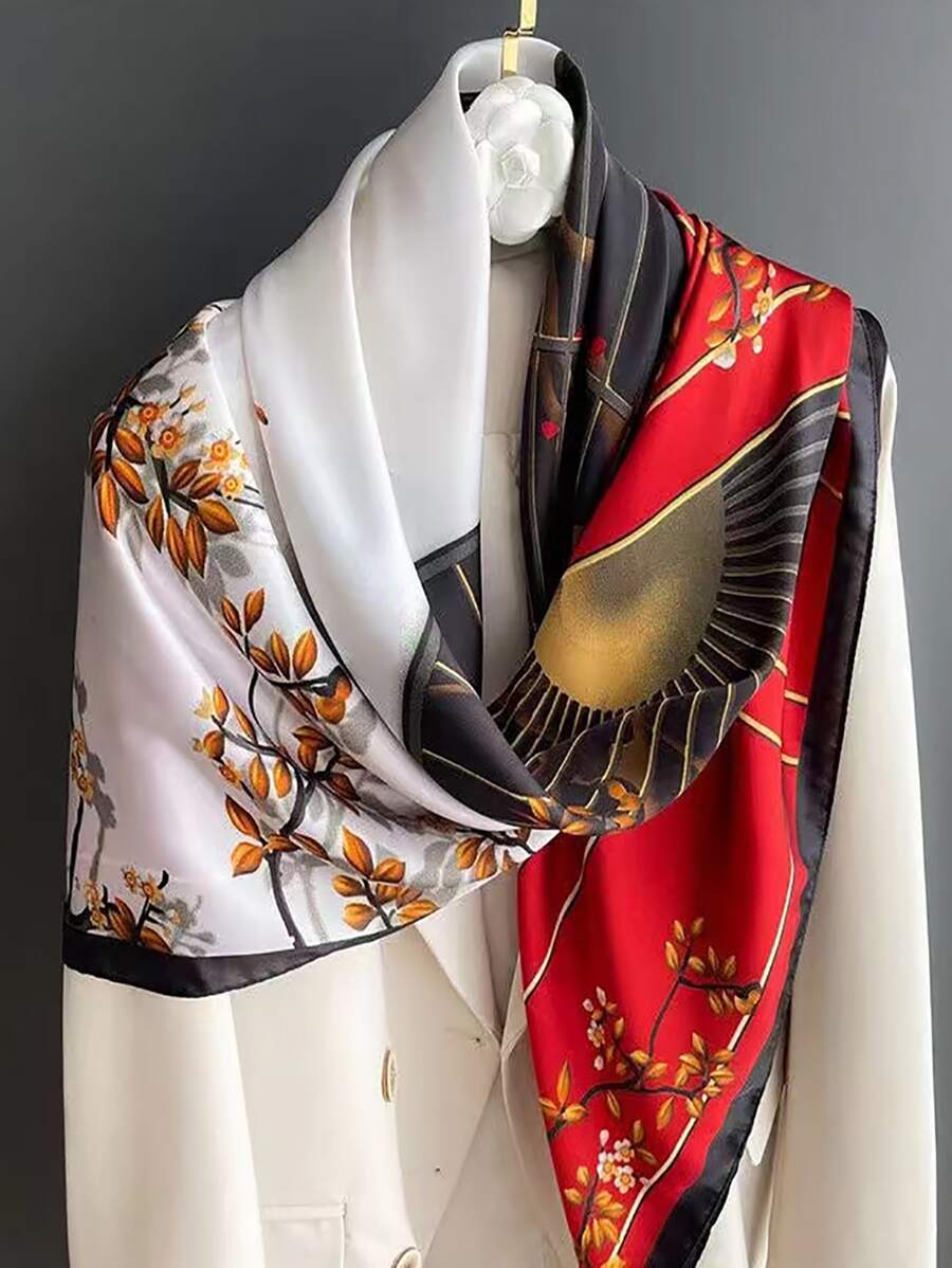 印花方巾 - 彩色 - 查看 1