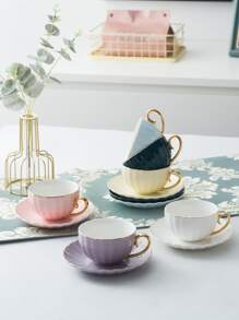 1 pieza 200ml Taza mug con simple café Taza mug para mesa - Púrpura malva - Ver 6