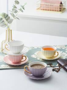 1 pieza 200ml Taza mug con simple café Taza mug para mesa - Púrpura malva - Ver 3